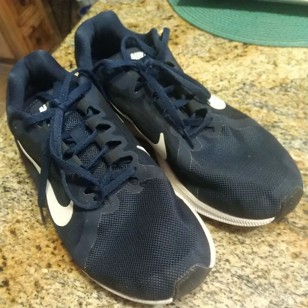 Nike Mens Downshifter 8 AQ2269-400 Blue White Running Shoes Lace Up Size 8.5
